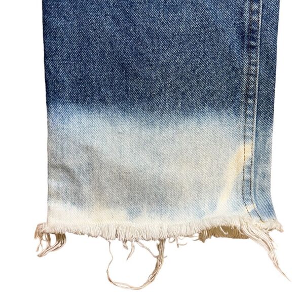 Rustler Vintage Straight Leg Bleached Detail High Waisted Jean - Picture 6 of 7